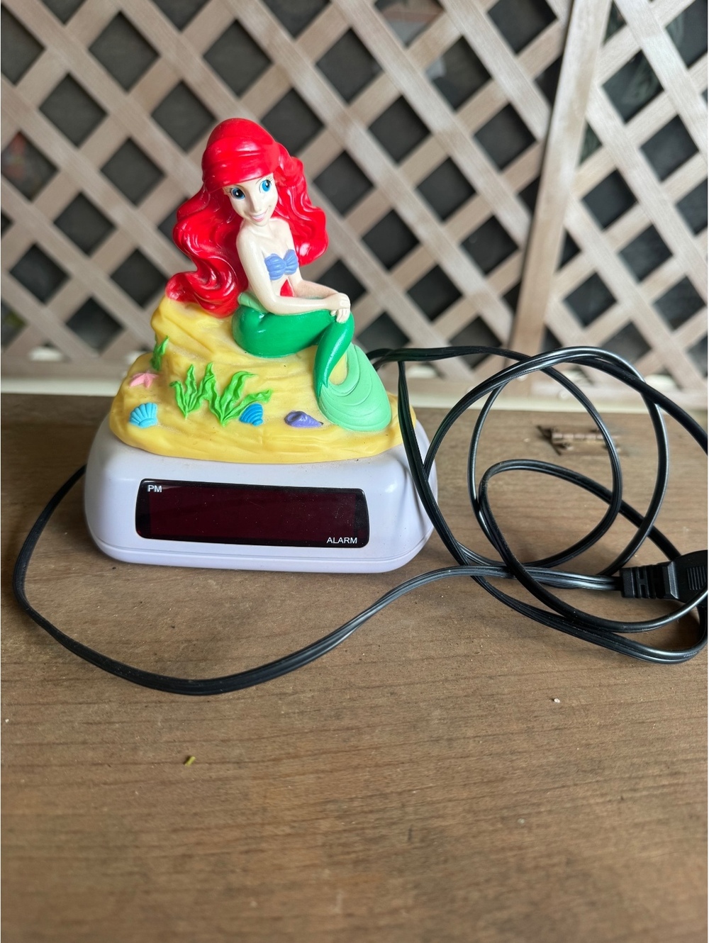 Vintage The Little Mermaid Digital Alarm Clock & Night Light